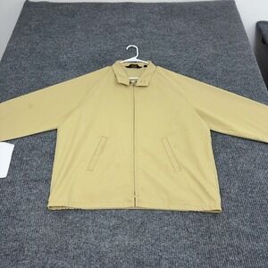 Vintage Sears Jacket Mens 42 Tan Perma-Prest Harrington Full Zip Retro Casual